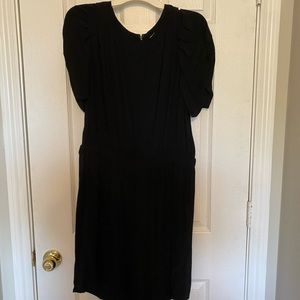 Black Bubble Sleeve Romper